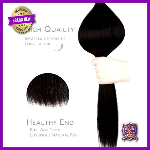 Mini Flat Tip Hair Extensions 50g 16 Inch Human Hair Keratin Bond main image 5